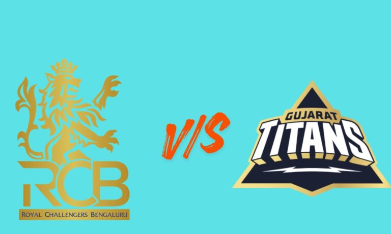 royal challengers bengaluru vs gujarat titans timeline